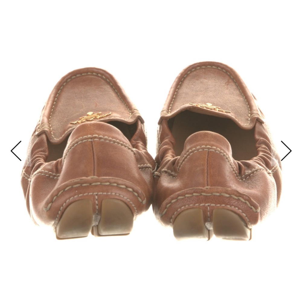 Prada Women's Brown Leather Loafers - Picture 4 of 5